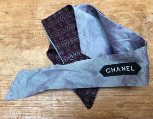 Choker recycled made of Chanel silk tie