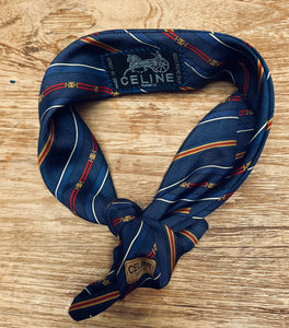 Silk accessoire recycled and made of Celine silk tie