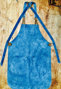 Leather Apron in Blue