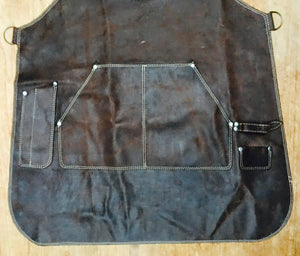 Split Leather Apron withe logo badge