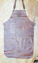 Load image into Gallery viewer, Long Leather Apron Double splitleg apron with logo ( Diplomatico)
