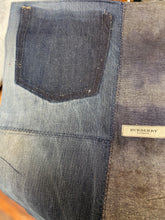 Load image into Gallery viewer, Unique Piece Denim Apron with recycled Burberry jeans